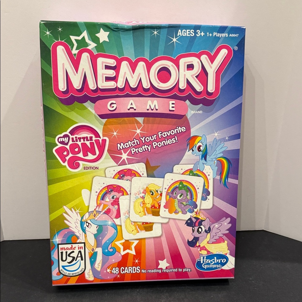 My Little Pony Memory Game Hasbro 48 Cards Complete 2013- please read